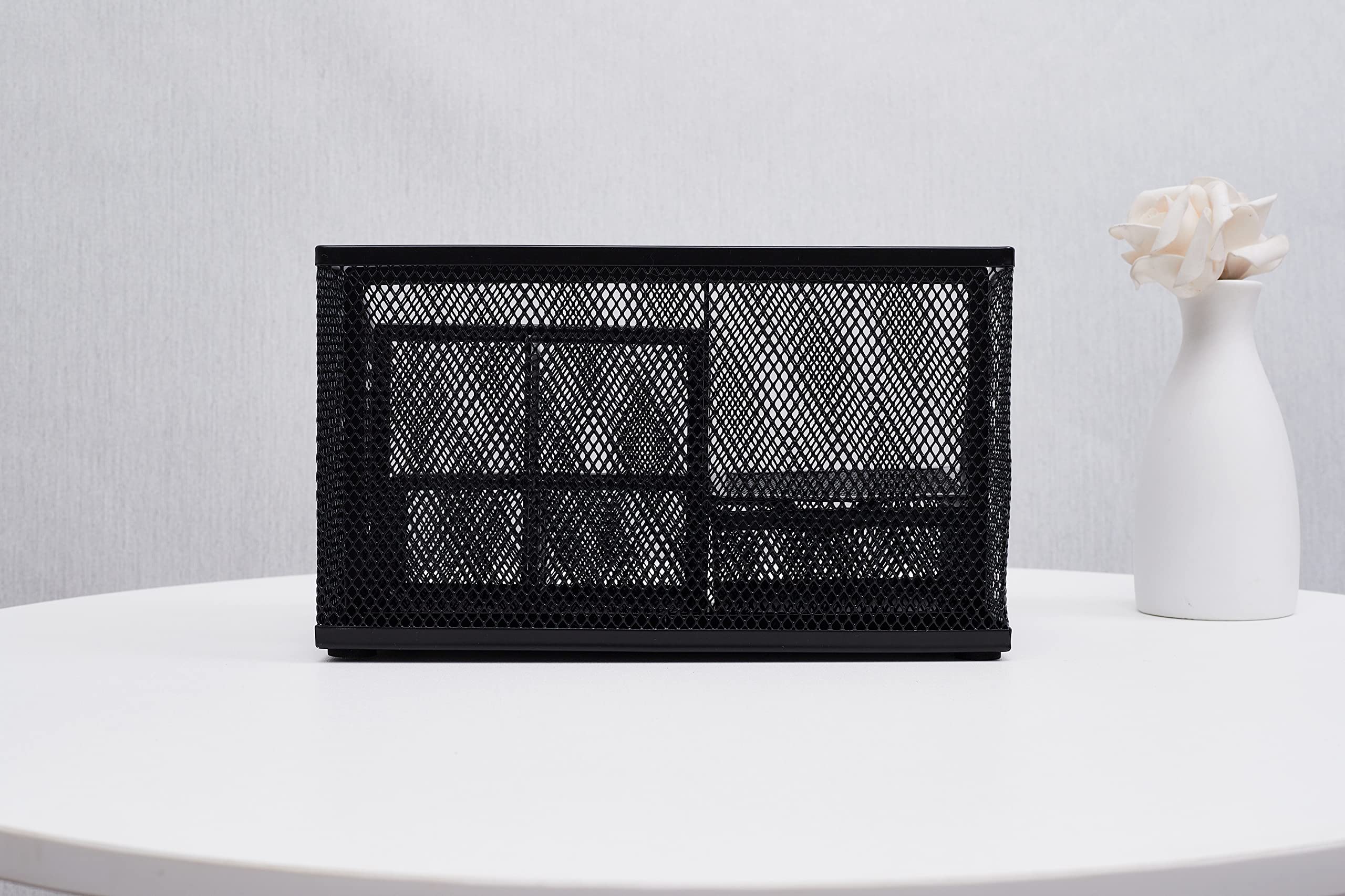 Anova Mesh Desk Organizer - 7 Compartments with Drawer for Office & Home Use