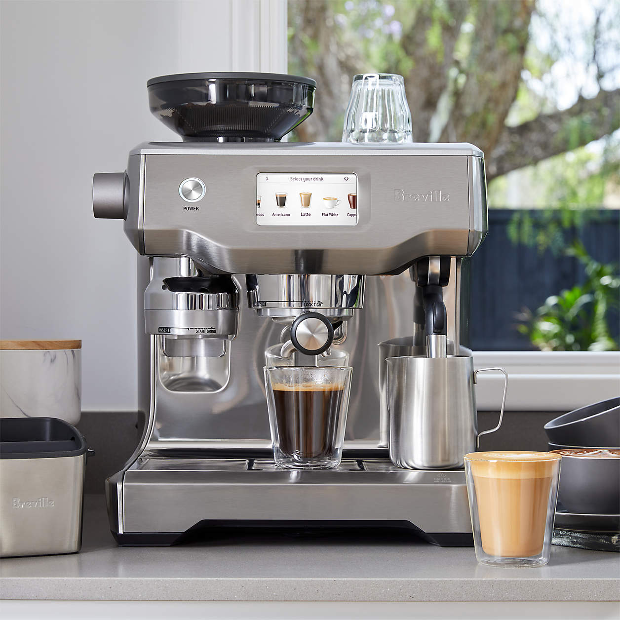 Breville Oracle Touch Espresso Machine - Brushed Stainless Steel (Model 246640) | Automatic Milk Frother & Grinder | Perfect for Home Baristas & Coffee Lovers