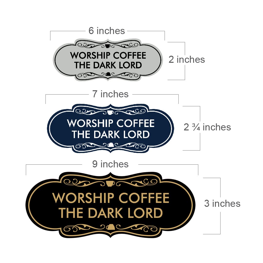 Dark Lord Sign Coffee Mug - Small Ivory/Dark Brown Ceramic Cup for Home, Office & Gifts | Gothic Decor & Coffee Lover Accessory