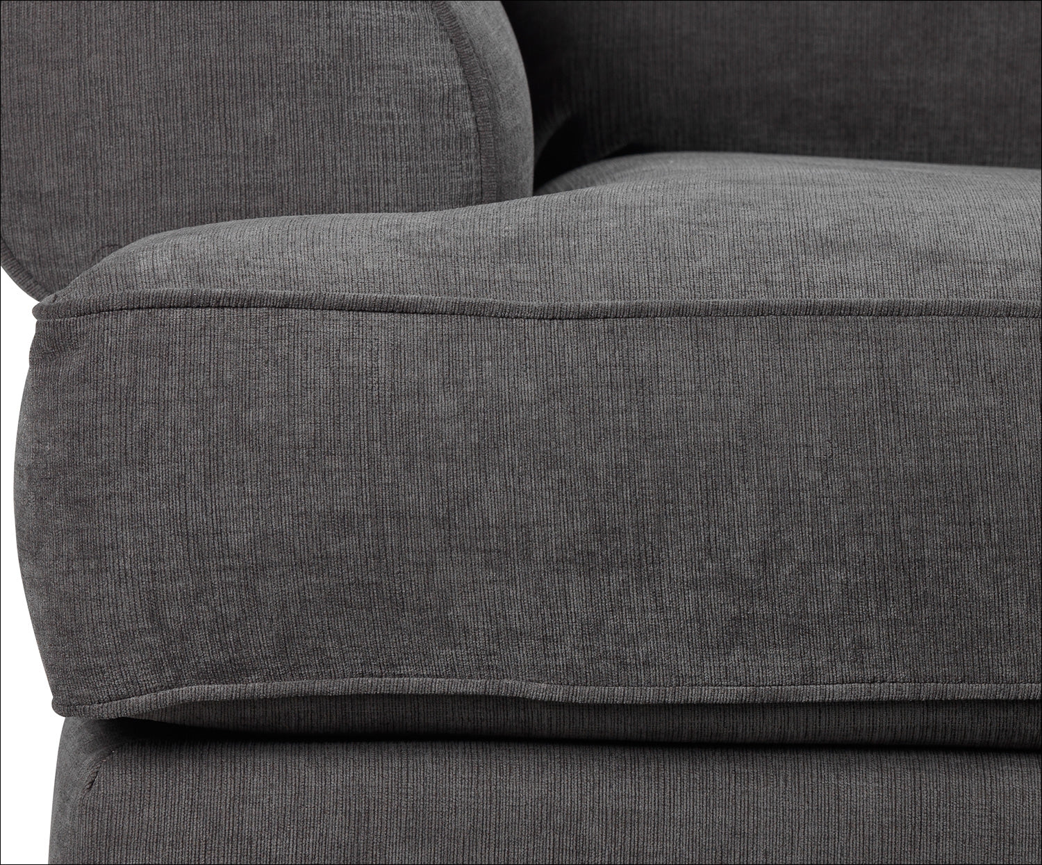 Crizia Full Size Convertible Sofa Bed - Dark Grey Fabric for Small Spaces, Guest Room & Studio Apartments