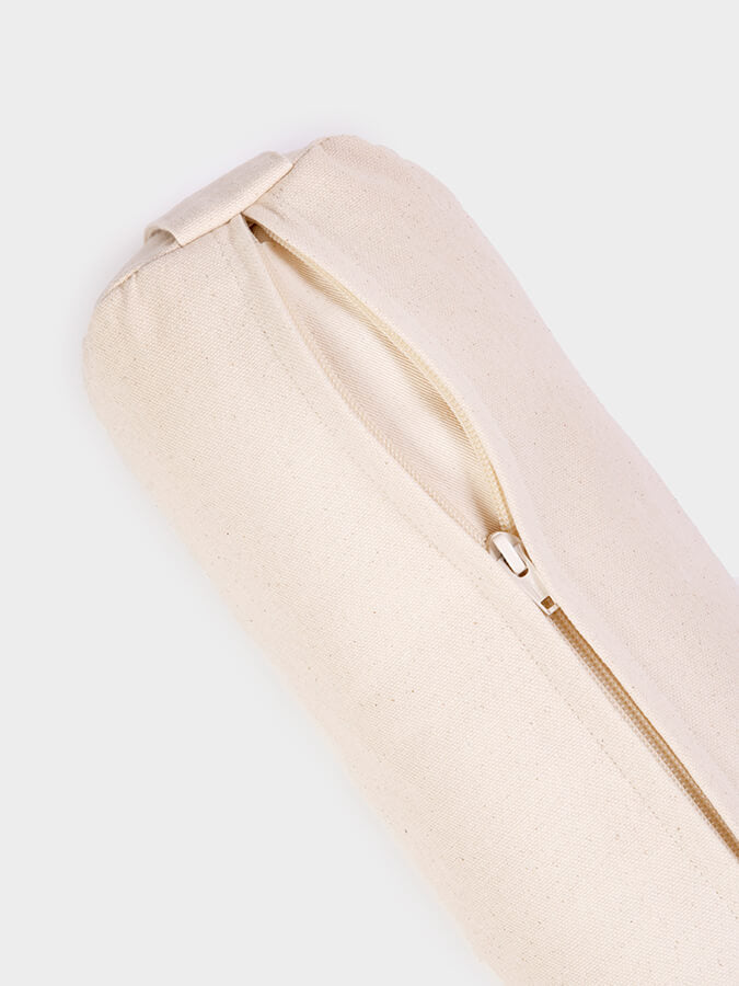 Organic Buckwheat Mini Yoga Bolster - Support for Meditation, Prenatal & Restorative Yoga - Perfect for Home & Studio Use