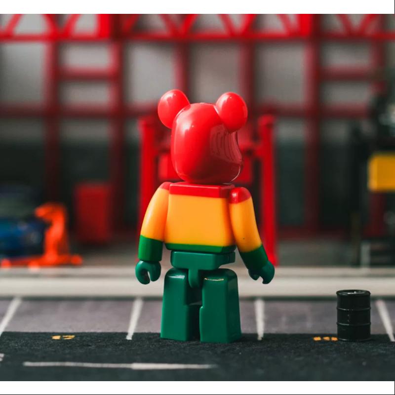 Bearbrick Series 41 FLAG GHANA AFRICA 100% Collectible Vinyl Art Toy - Limited Edition African Flag Design for Display & Collection - Perfect for Home Decor, Office Display, and Anime Fans Gifts