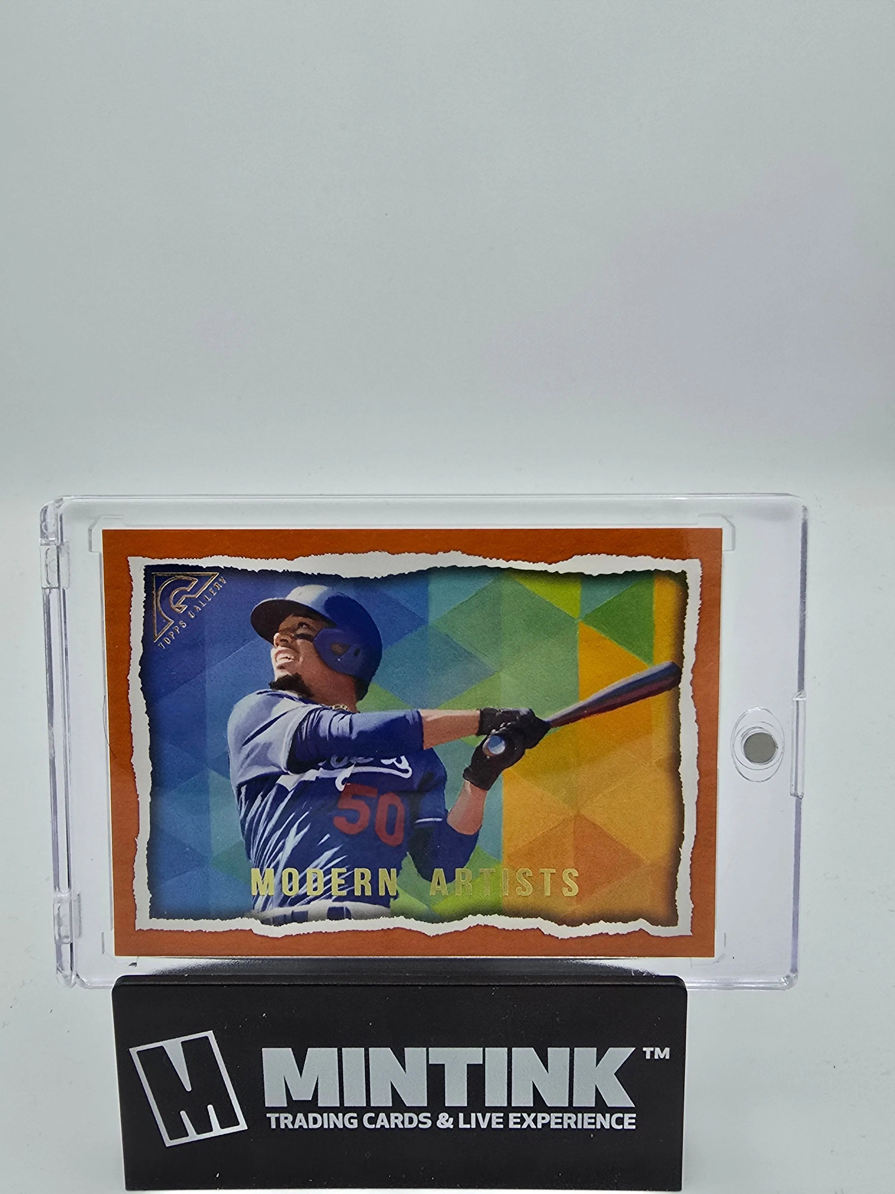 2020 Topps Baseball Mookie Betts Orange Modern Artists Limited Edition /25 #MP26 by Kevin Graham - Perfect for Sports Collectors & Baseball Memorabilia Displays