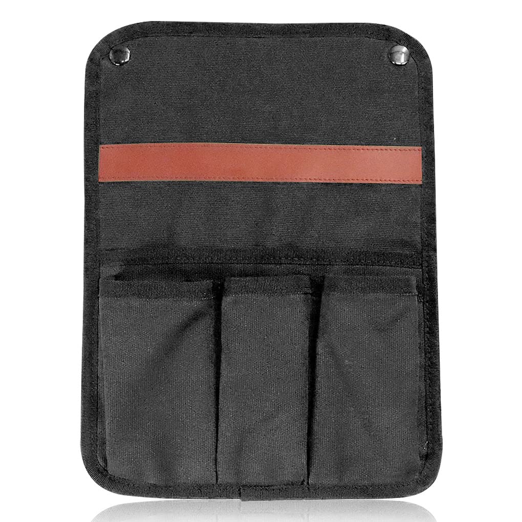 **Multifunctional Armrest Hanging Storage Bag for Camping Chairs - Side Pouch Organizer for Home, Beach & Outdoor Use - Durable Canvas Storage Pocket for Folding Chairs (Black)**    *Perfect for camping trips, beach outings, picnics, and home armchair organization – keeps essentials within easy reach!*
