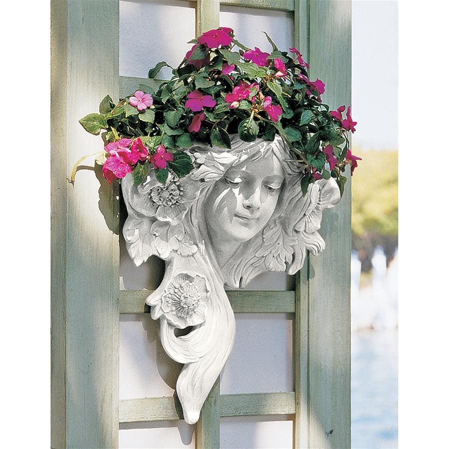 Design Toscano Le Etoile French Greenmen Planter Wall Sculpture - Vintage Garden Decor for Indoor & Outdoor Use - Perfect for Patio, Balcony, and Home Décor