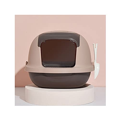 Fully Enclosed Cat Litter Box - Large Anti-Splash Design with Odor Control, Modern Cat Toilet for Indoor Cats (Color B) | Perfect for Small Apartments & Multi-Cat Homes