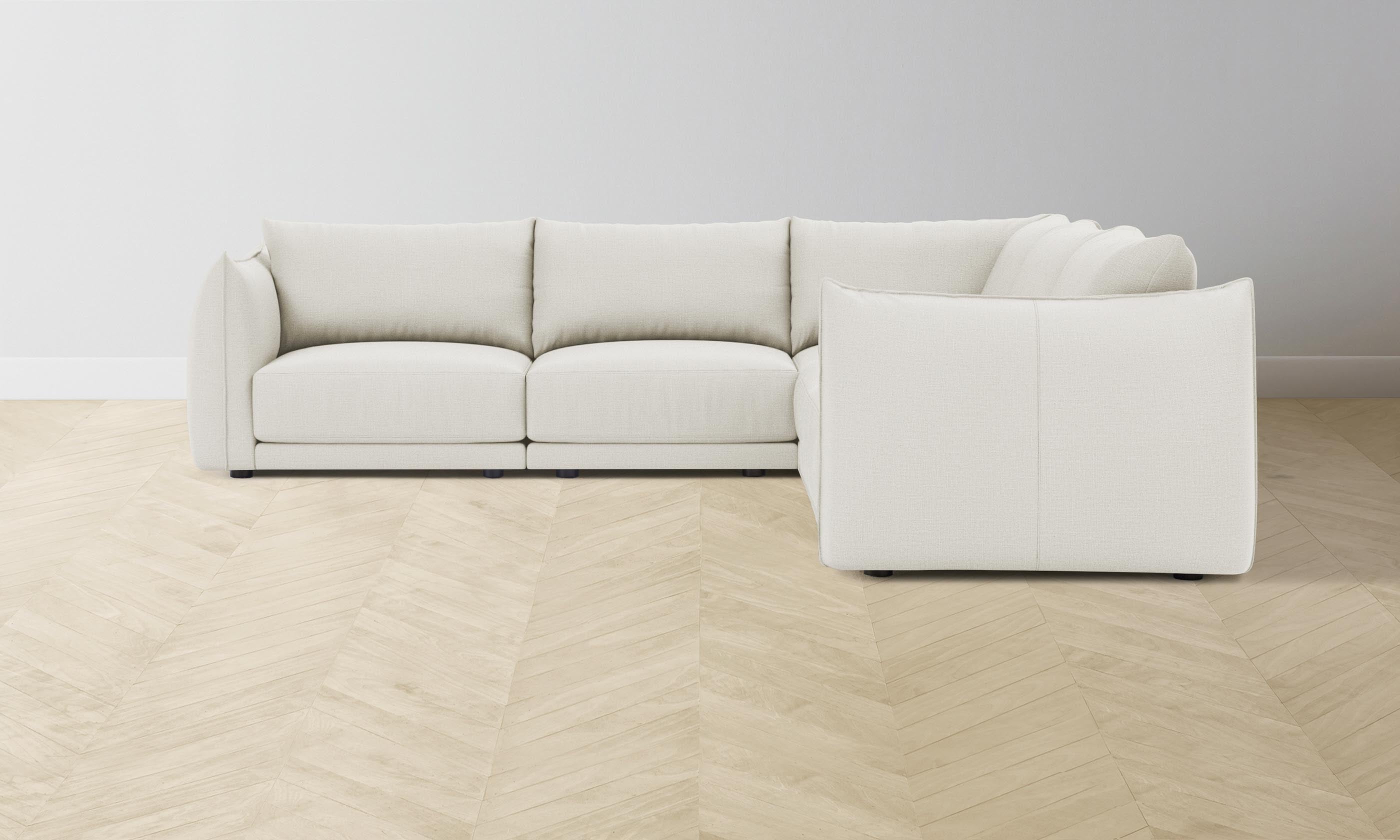 The Jones Modular Sectional Sofa - Performance Linen Weave Fabric for Modern Living Rooms & Open Concept Spaces