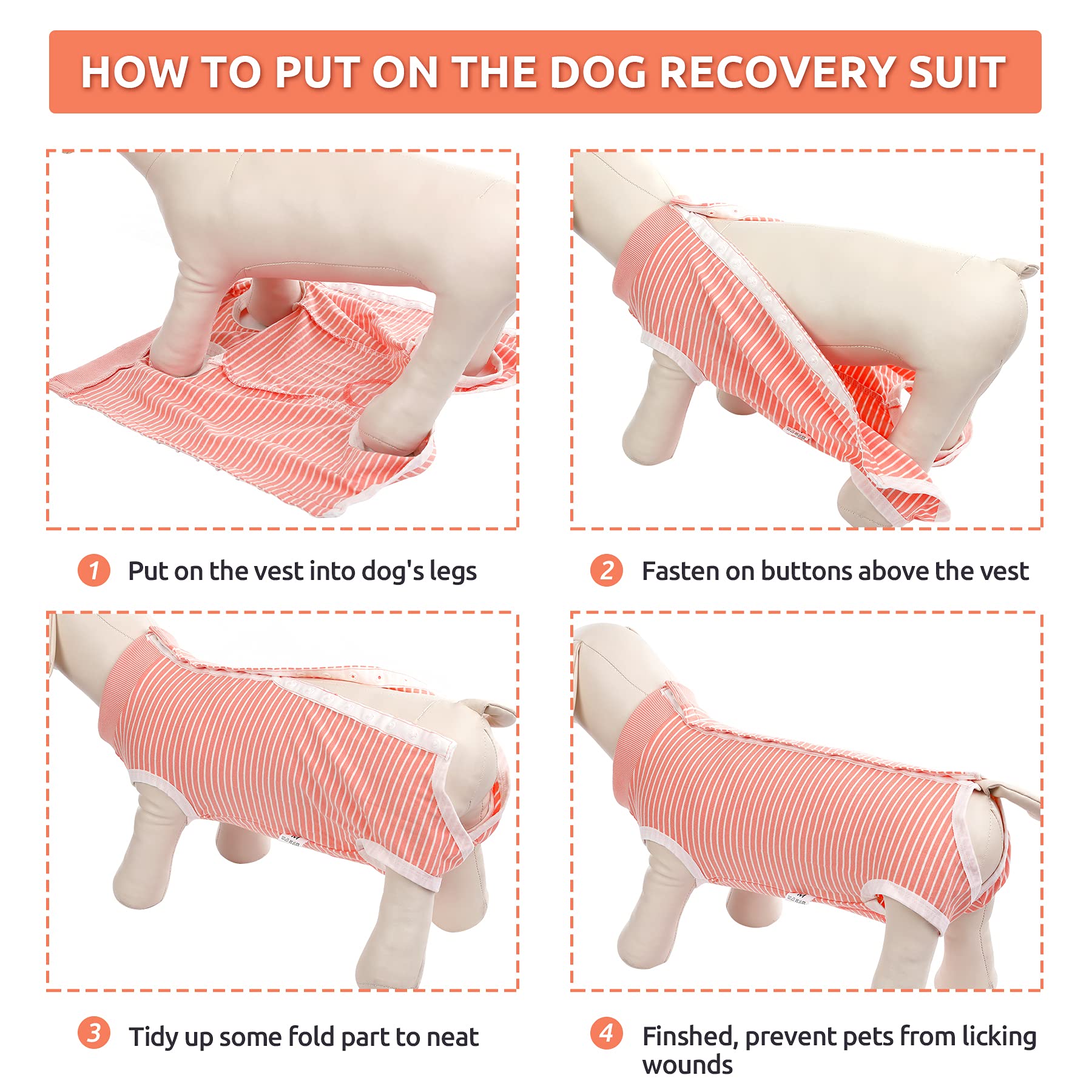 SAWMONG Dog Recovery Suit - Post-Surgery Surgical Suit for Female & Male Dogs, Soft Onesie Alternative to E-Collar Cone (Pink, Large) - Perfect for Spay/Neuter Recovery, Wound Protection & Comfort After Vet Procedures