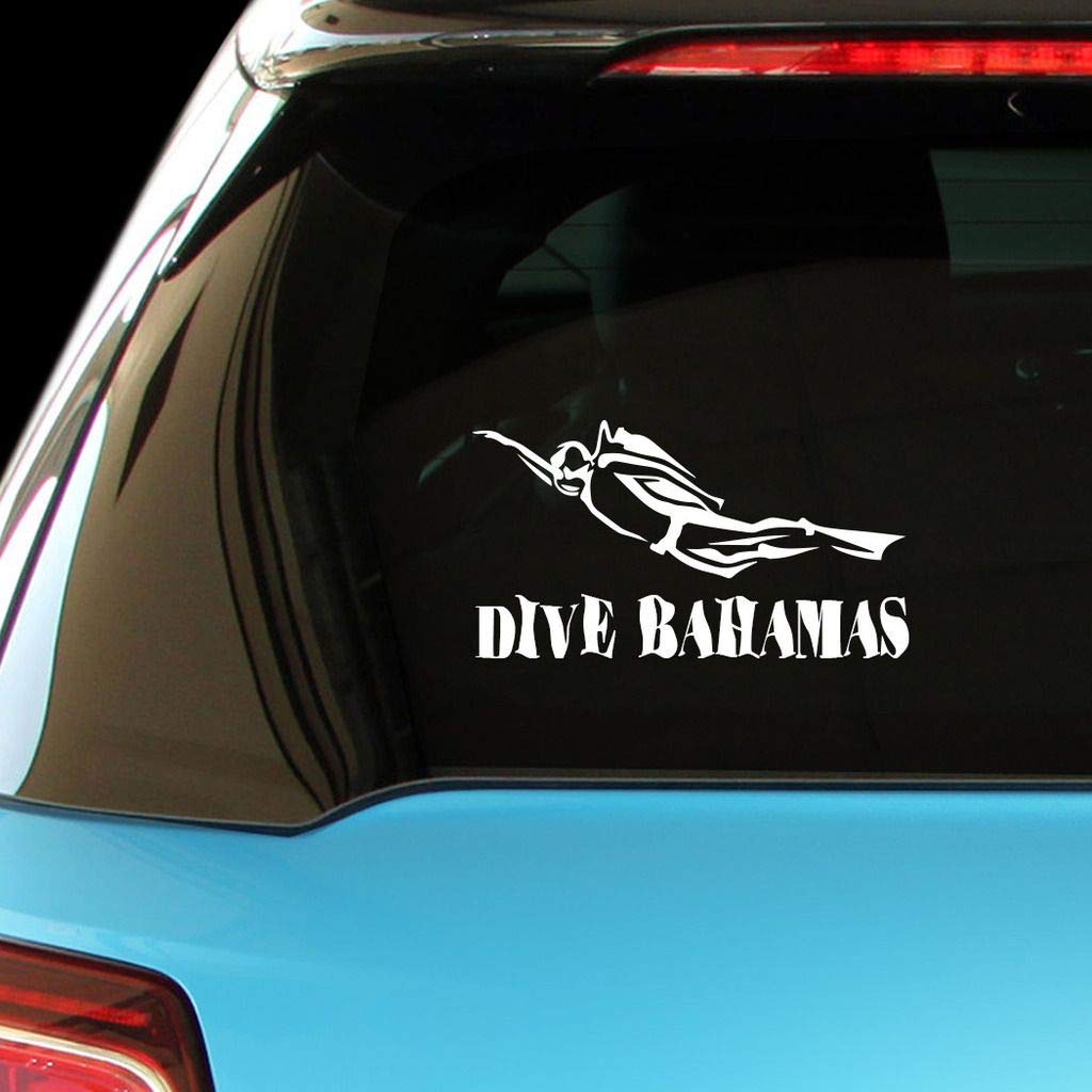 Premium Scuba Diving Bahamas Car & Laptop Vinyl Sticker - Waterproof Decal for Scuba Enthusiasts, Travel Lovers & Adventure Seekers | Perfect for Cars, Laptops, Walls & Dive Gear
