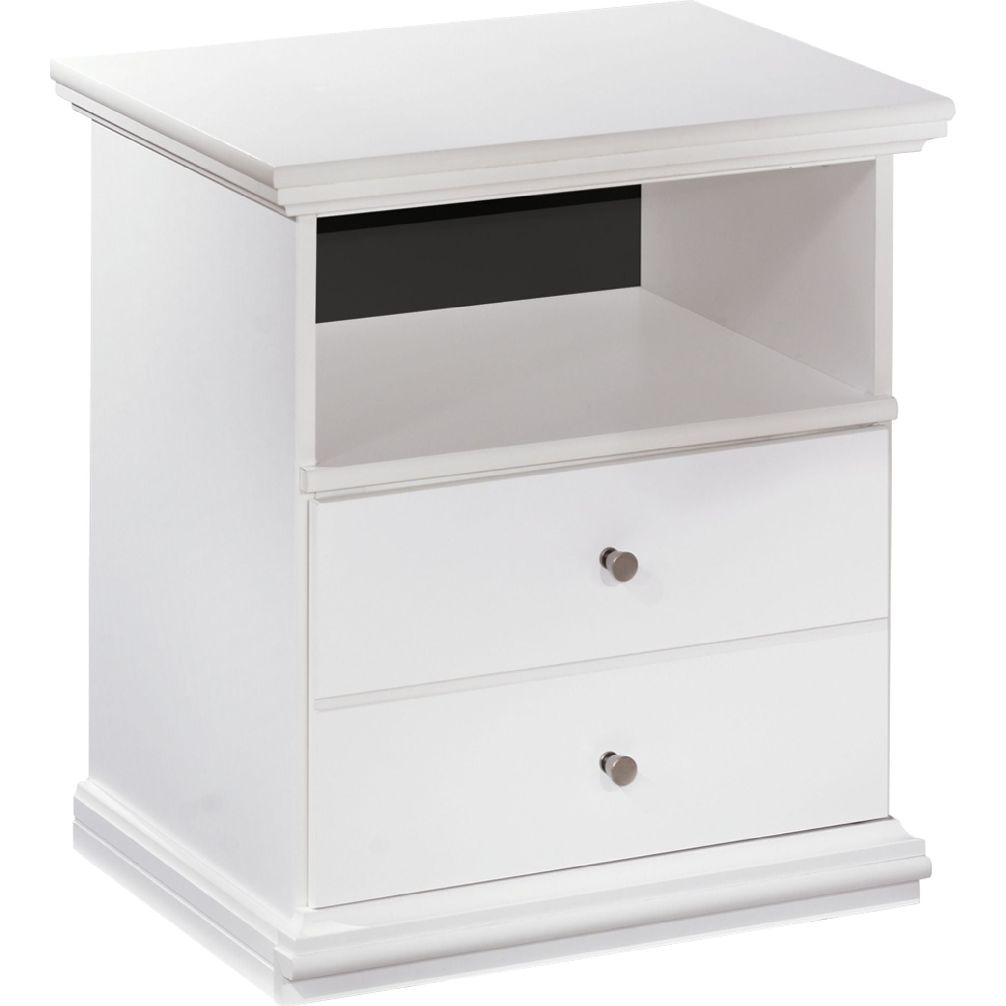 Bostwick Shoals 5-Piece Queen Bedroom Set in White - Modern Bed Frame, Nightstand & Dresser for Cozy Master Bedroom Decor