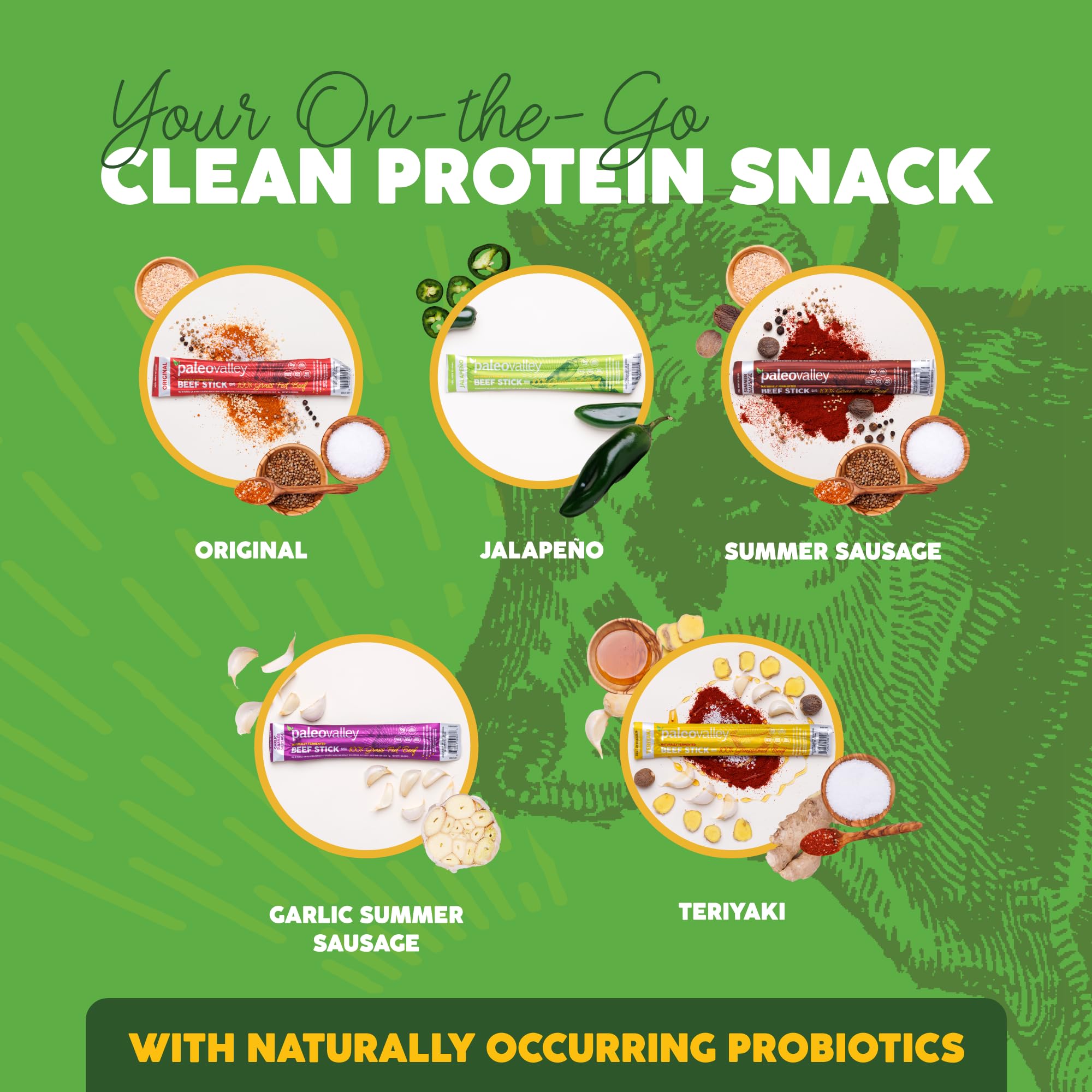 Paleovalley 100% Grass Fed Beef Sticks - Gluten Free, High Protein, Keto Friendly Snacks - 40 Count Variety Pack - Perfect for On-the-Go, Hiking, and Low Carb Diets