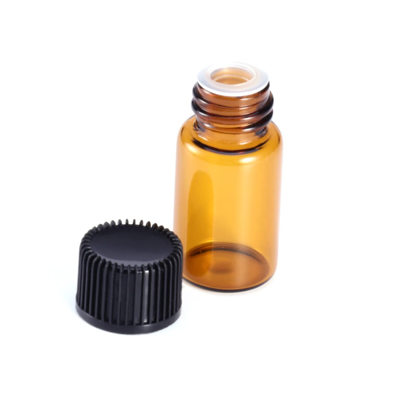 Premium 12-Piece Amber Glass Jars with Airtight Lids - Small Essential Oil Bottles, Perfume Containers & DIY Craft Storage Vials - Perfect for Aromatherapy, Homemade Beauty Products & Travel-Sized Liquids