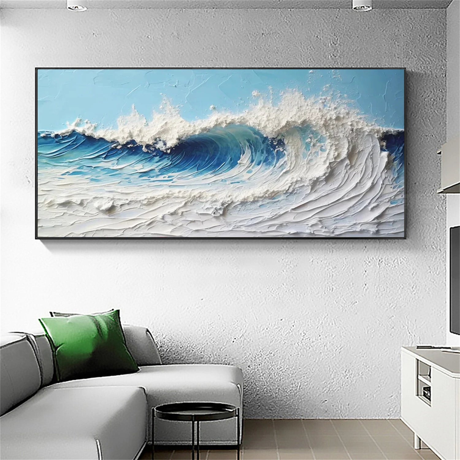 Ocean and Sky Painting #OS 070 - Stunning Seascape Wall Art for Home & Office Decor - Perfect for Living Room, Bedroom or Beach House