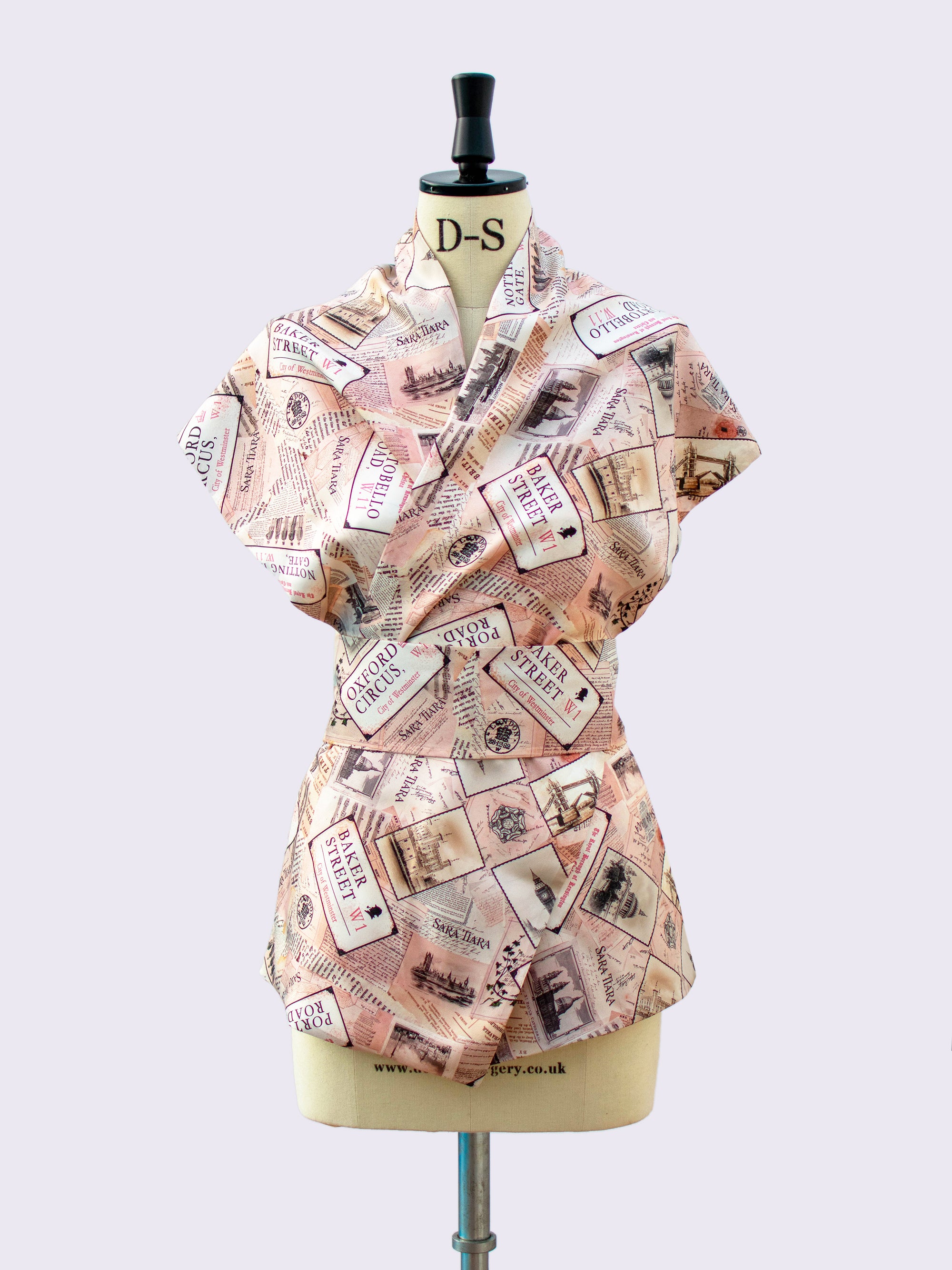 London Print Silk Maxi Scarf - Elegant Fashion Accessory for Women, Perfect for Travel, Office & Evening Events