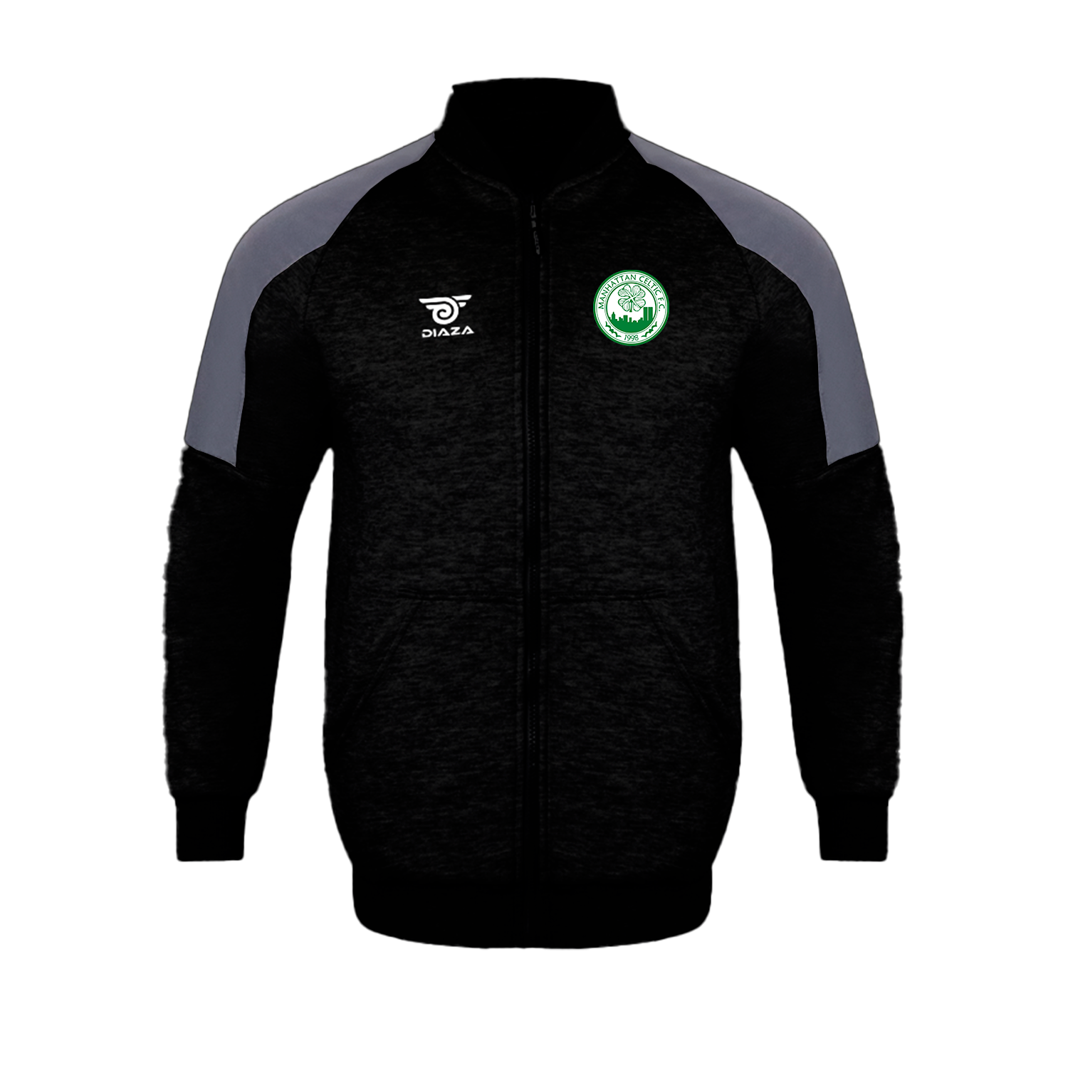 Vintage Manhattan Celtic FC Jacket for Men - Black Retro Soccer Coat - Perfect for Football Fans, Match Days & Casual Wear