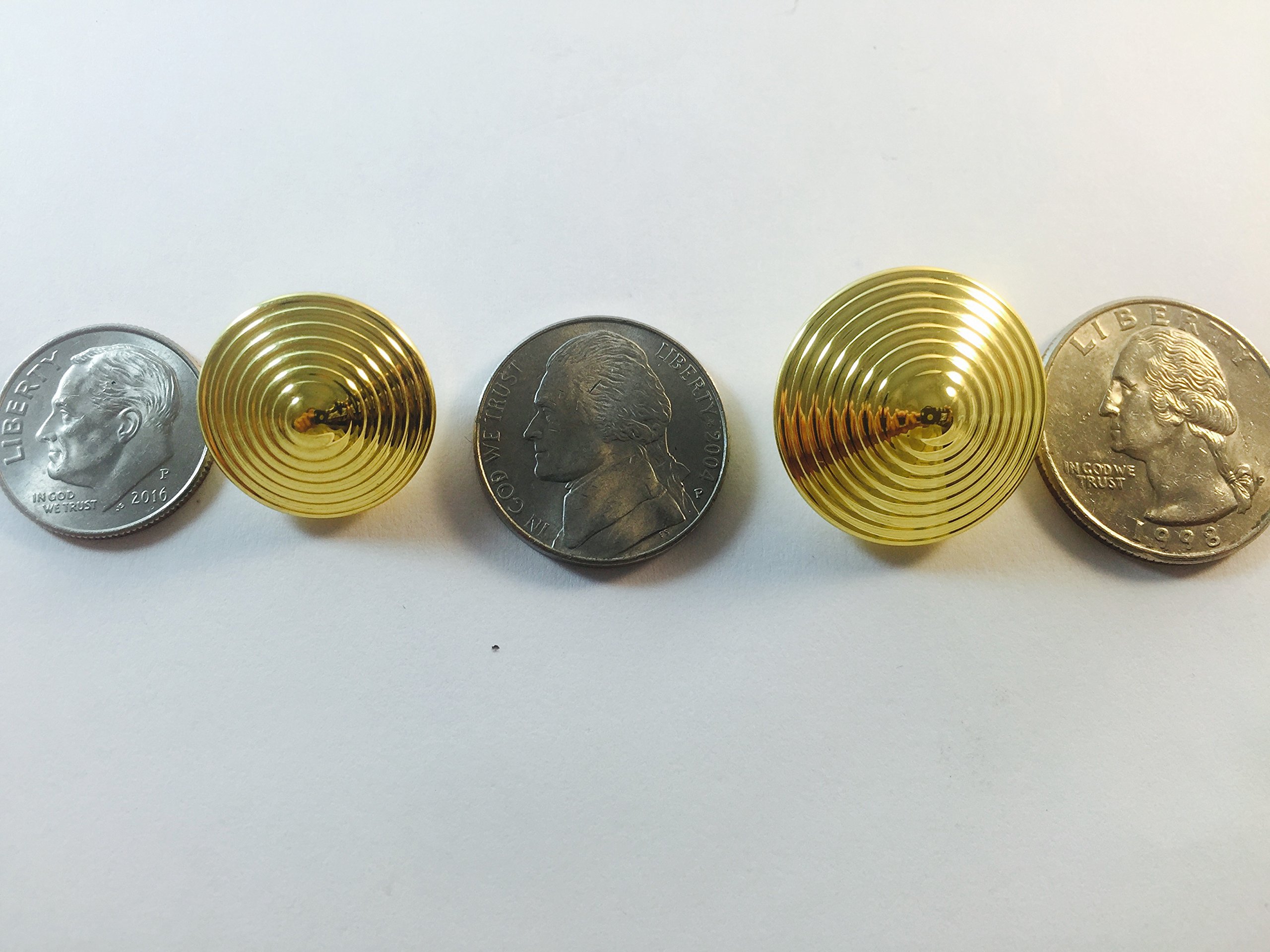 Premium Gold Pyramid Buttons Set - 10PCS (4x 7/8
