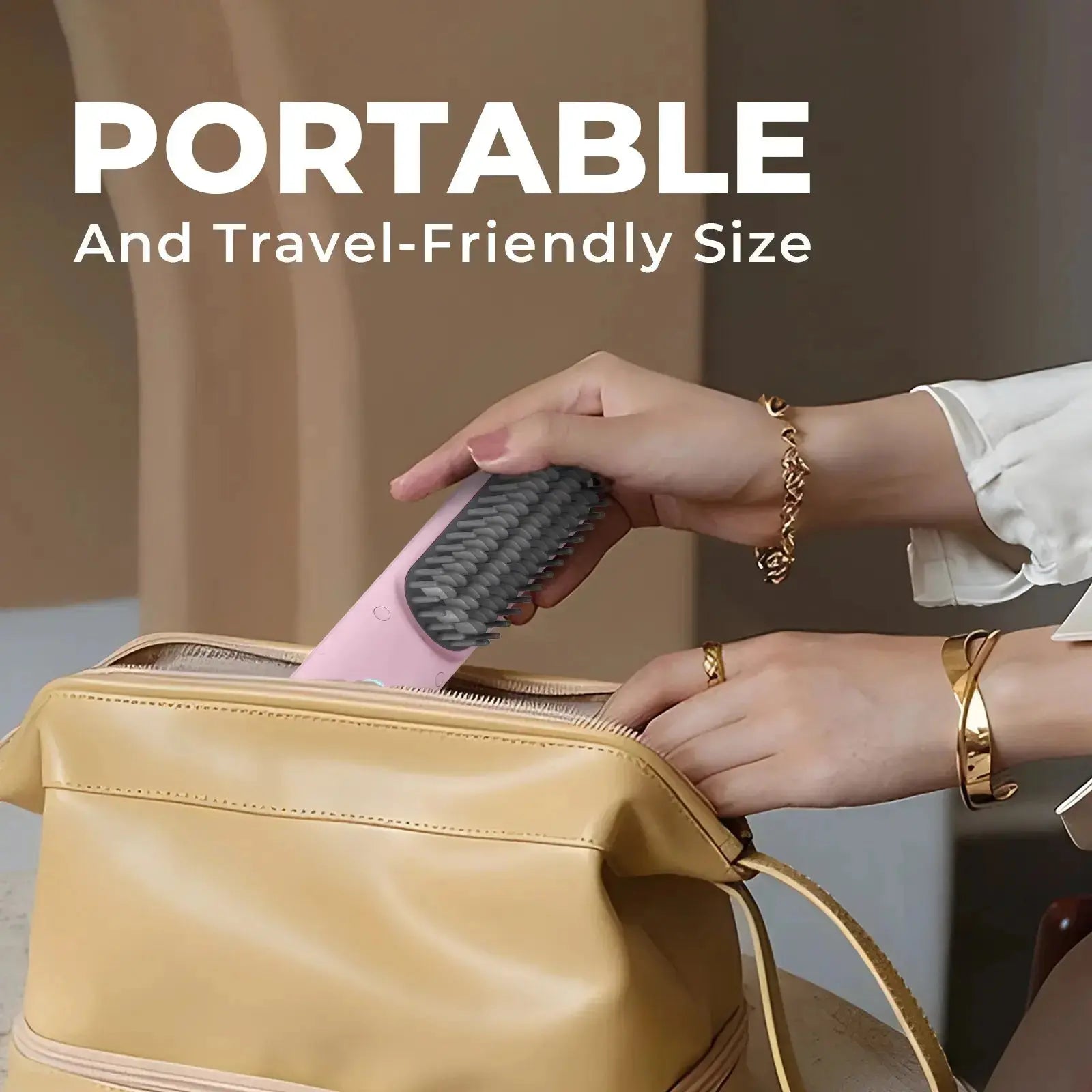TYMO Porta Pink - Portable Hair Straightener & Styler for Travel, Home & Salon Use | Quick Heating, Compact Design, Perfect for On-the-Go Styling