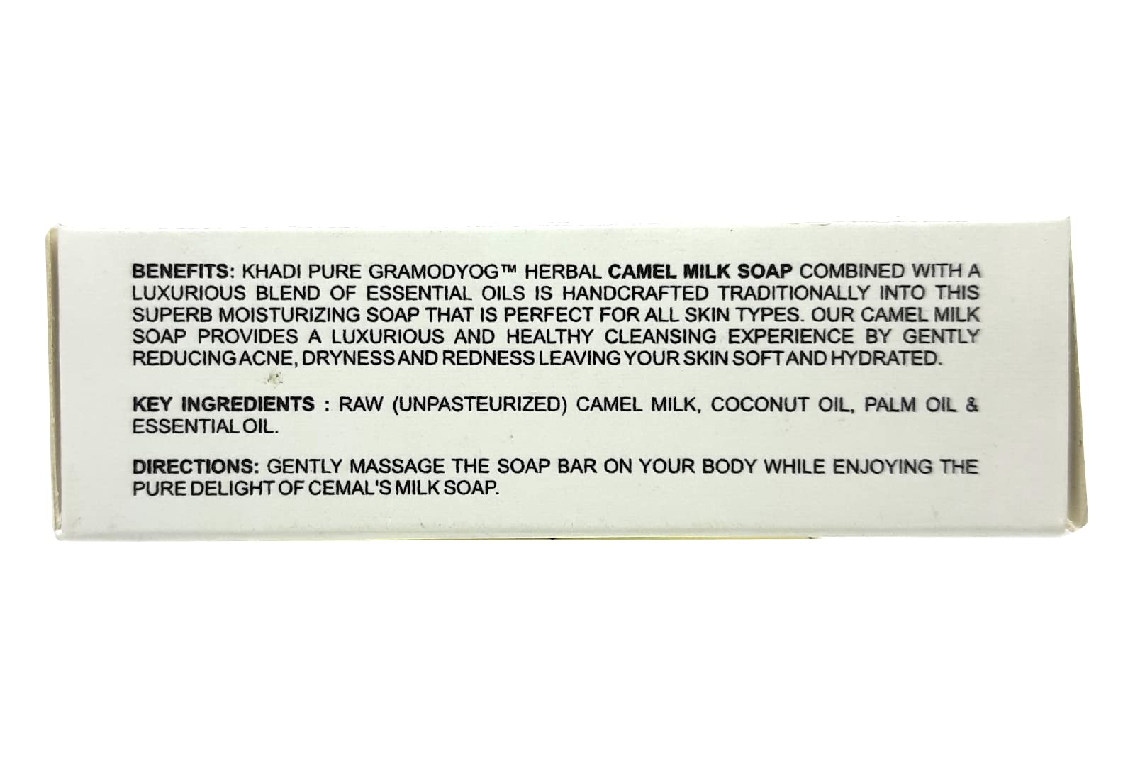 Khadi Pure Herbal Camel Milk Soap 125g - Natural Skin Care for Dry & Sensitive Skin - Perfect for Daily Face & Body Cleansing