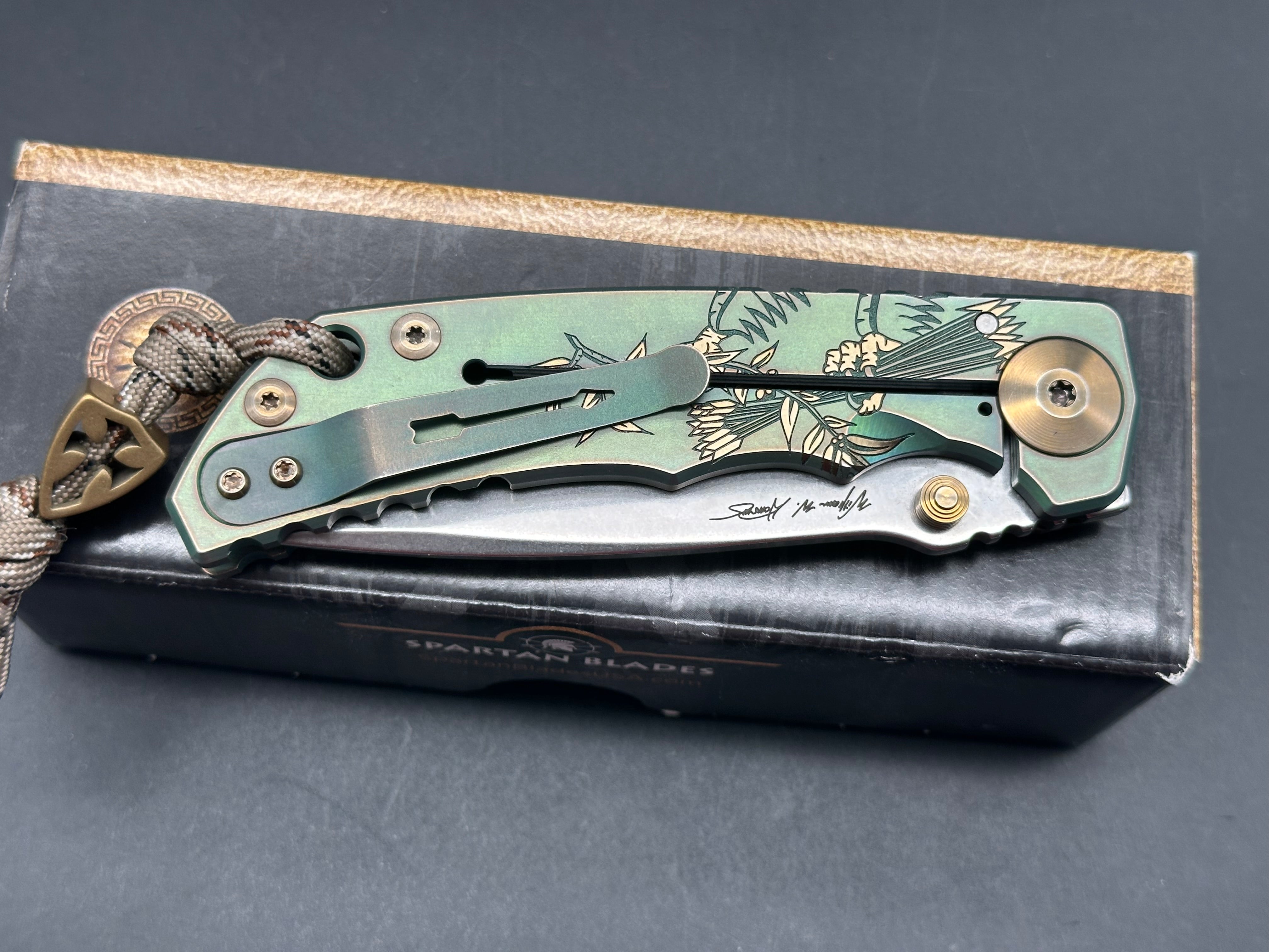 Spartan Blades Harsey Folder Tactical Knife - God & Country Edition | High-Quality EDC Folding Knife for Outdoor, Survival & Everyday Carry