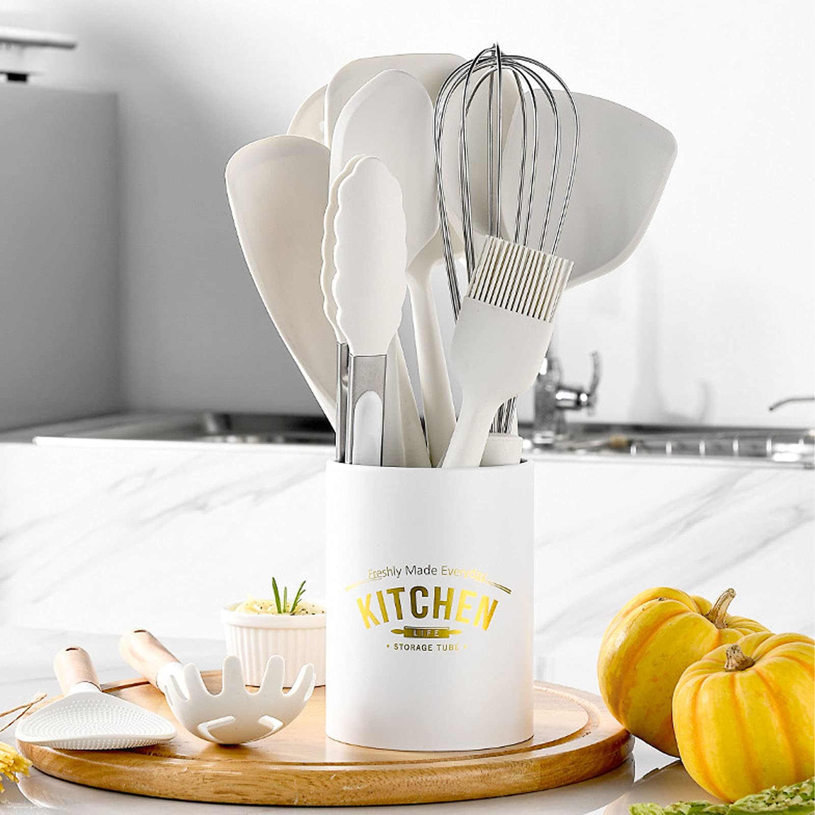 Premium Silicone Kitchen Cookware Set - 12-Piece Non-Slip Heat-Resistant Cooking Utensils for Baking, Frying & Sauteing - Perfect for Home Chefs & Professional Kitchens