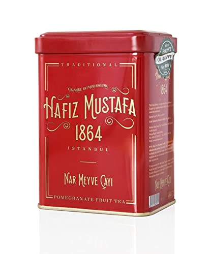 Hafiz Mustafa 1864 Istanbul Pomegranate Fruit Tea - Premium Herbal Tea Blend for Relaxation & Wellness - Perfect Gift for Birthday, Christmas, Anniversary & Tea Lovers - Enjoy Hot or Iced for Afternoon Tea, Office Break or Evening Relaxation