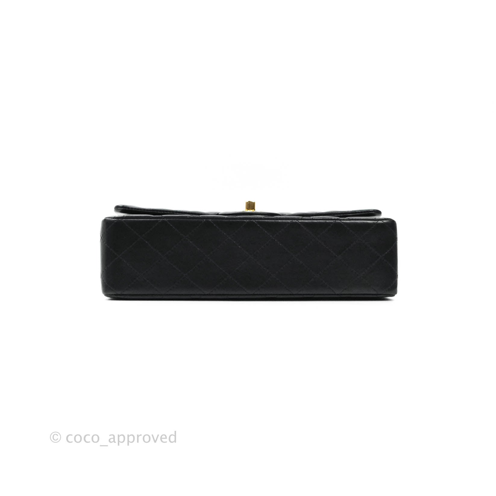 Chanel Classic Flap Bag M/L Size - Black Lambskin Leather with Gold Hardware | Luxury Handbag for Women, Perfect for Evening Events & Daily Use