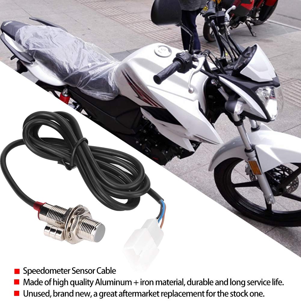 Aramox Motorcycle Speedometer Sensor Cable with 3 Magnets - Compatible with Digital Odometer & Speedometer - Perfect for Harley, Honda, Yamaha & More - Easy Installation for Accurate Speed Readings
