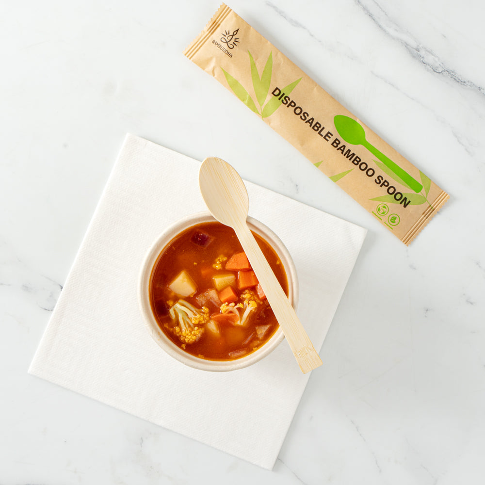 Eco-Friendly Bamboo Disposable Spoons - 100 Count, 7