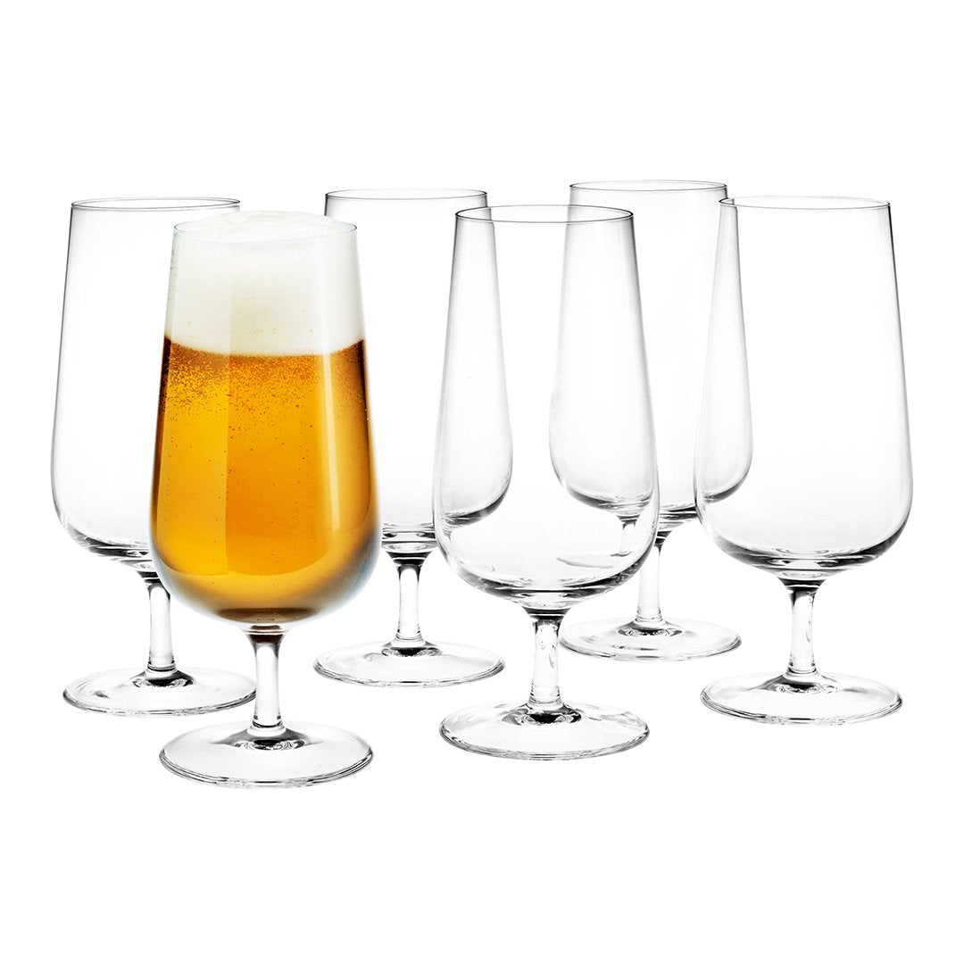 Elegant Bouquet Beer Glass Set of 6 - Perfect for Parties, Weddings & Home Bar Decor - Premium Drinking Glasses for Beer, Cocktails & Beverages