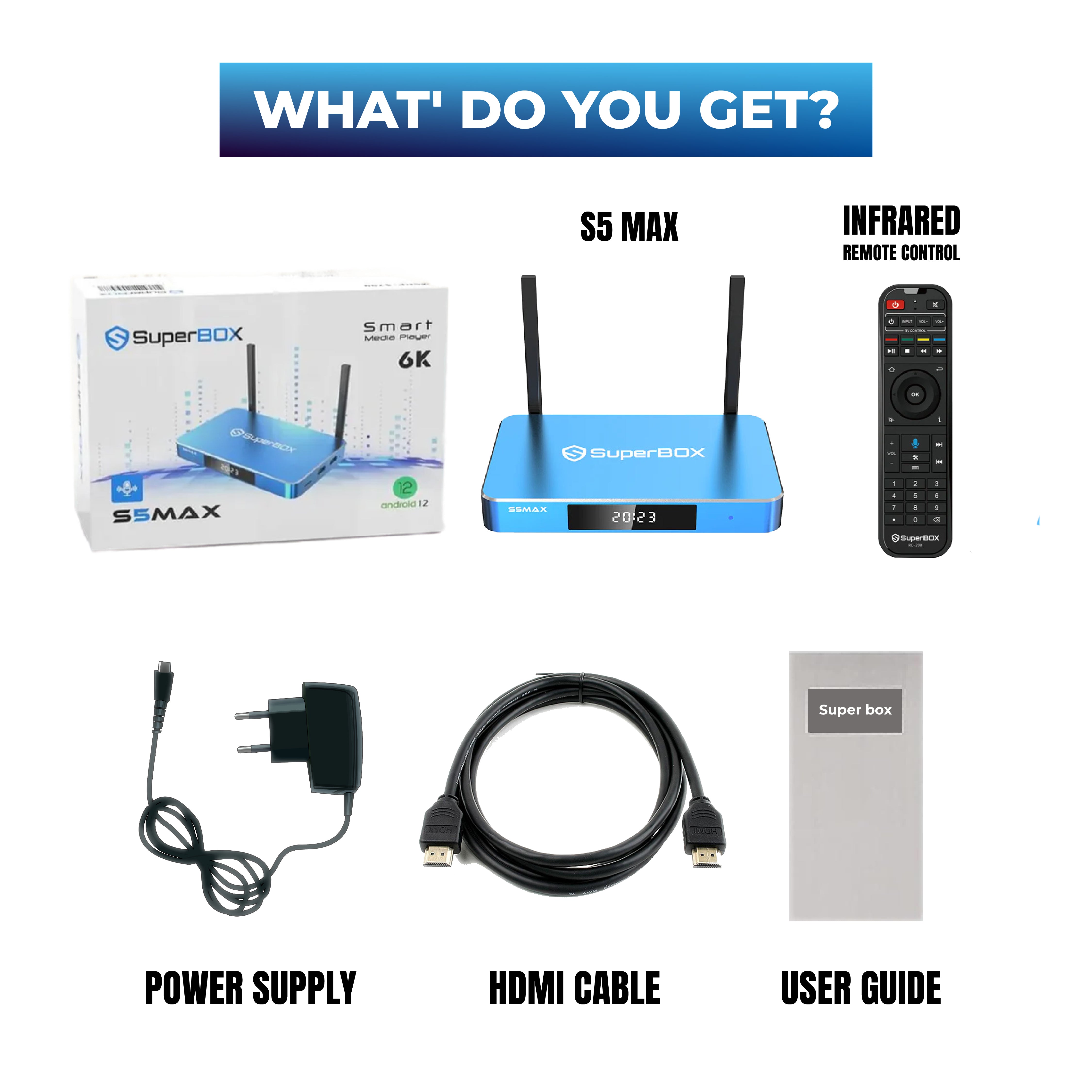 Superbox S5 Max 4K Ultra HD Streaming Media Player - Watch Movies, Sports & Shows in Stunning 4K Resolution - Perfect for Home Theater & Entertainment Systems