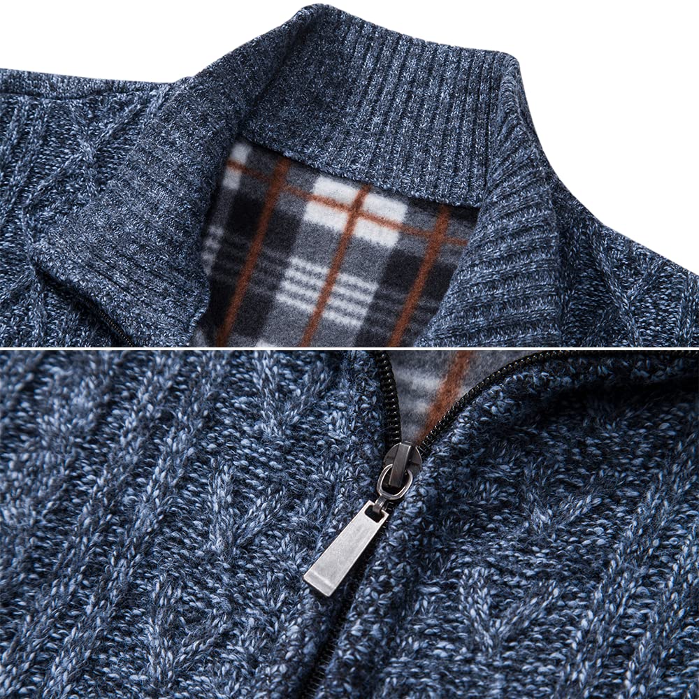 MSMSSE Men's Full Zip Knit Cardigan Sweater - Lightweight Casual Pullover for Fall & Winter | Perfect for Office, Travel, and Outdoor Activities