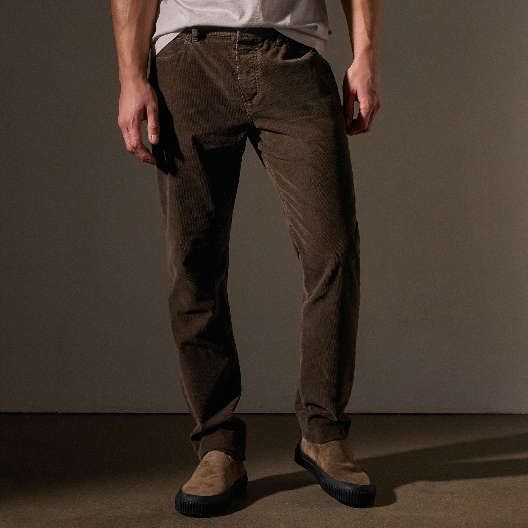 5 Pocket Corduroy Pants for Men - Comfortable Umber Pigment Corduroy Trousers | Perfect for Casual Wear, Office & Outdoor Activities