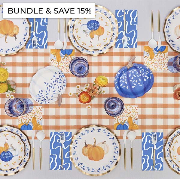 Premium Thanksgiving Table Decor Set - Harvest Blues Theme for Holiday Dining & Fall Home Decor | Perfect for Family Gatherings & Festive Celebrations
