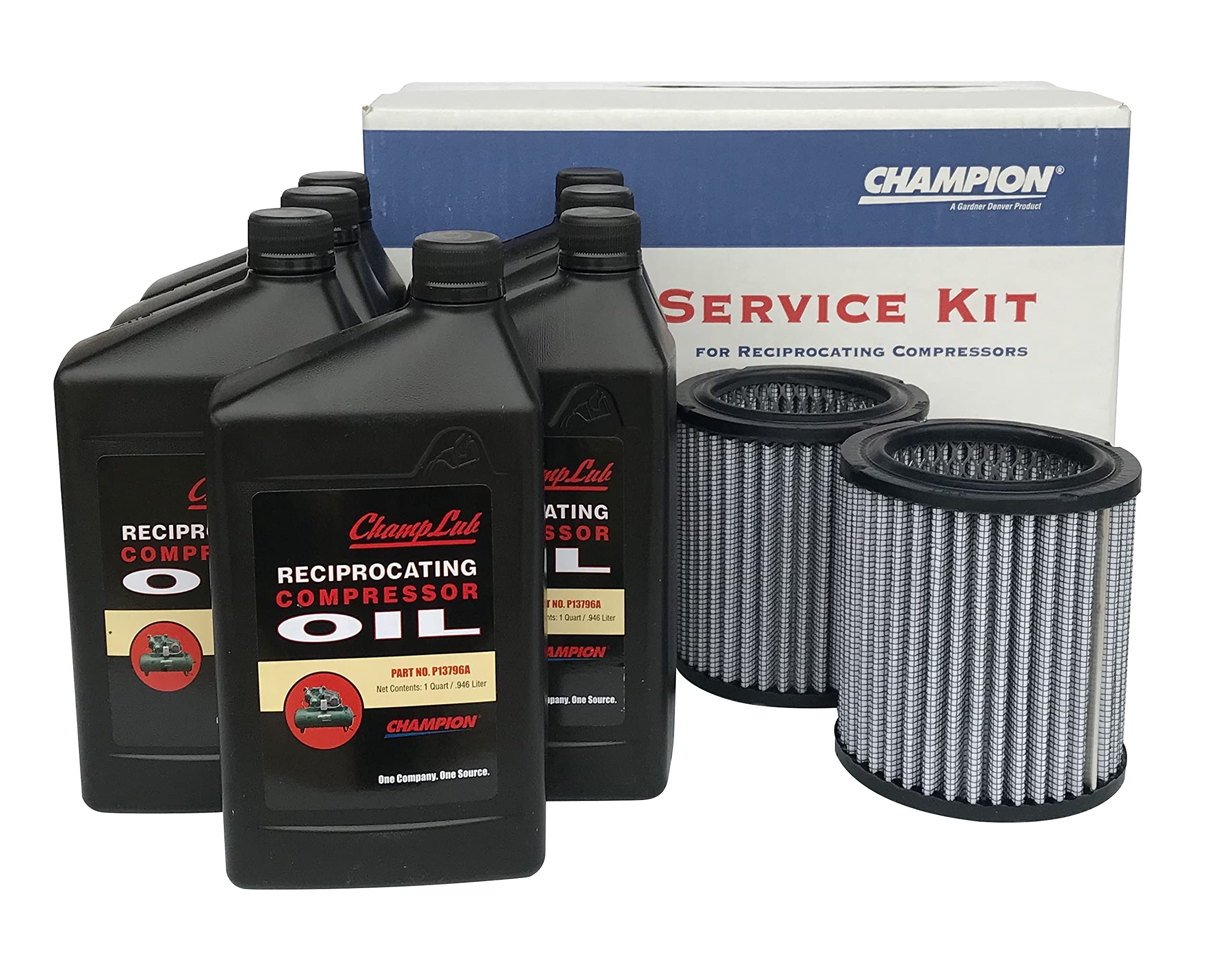 Champion R-Series Air Compressor Mineral Oil & Filter Maintenance Kit - Compatible with R70 Compressor Pumps | Essential Maintenance for Air Tools & Pneumatic Systems | Ideal for Automotive Shops, Industrial Use & DIY Projects