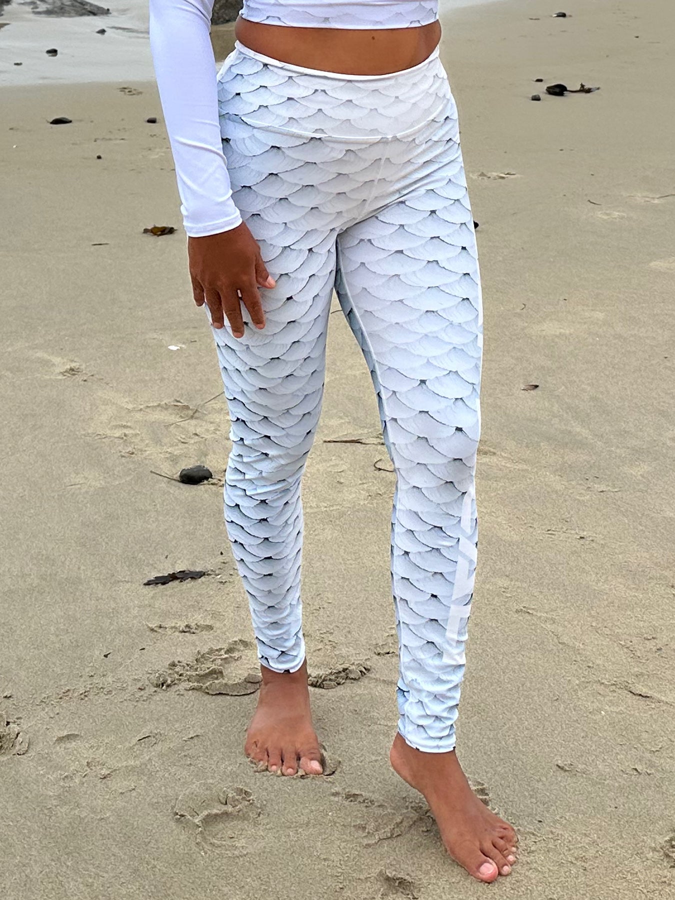 Wailea Swim Leggings with Cape Cali Logo - High Waisted Yoga Leggings for Women, Quick Dry Workout Pants - Perfect for Swimming, Yoga, Beach & Gym Activities