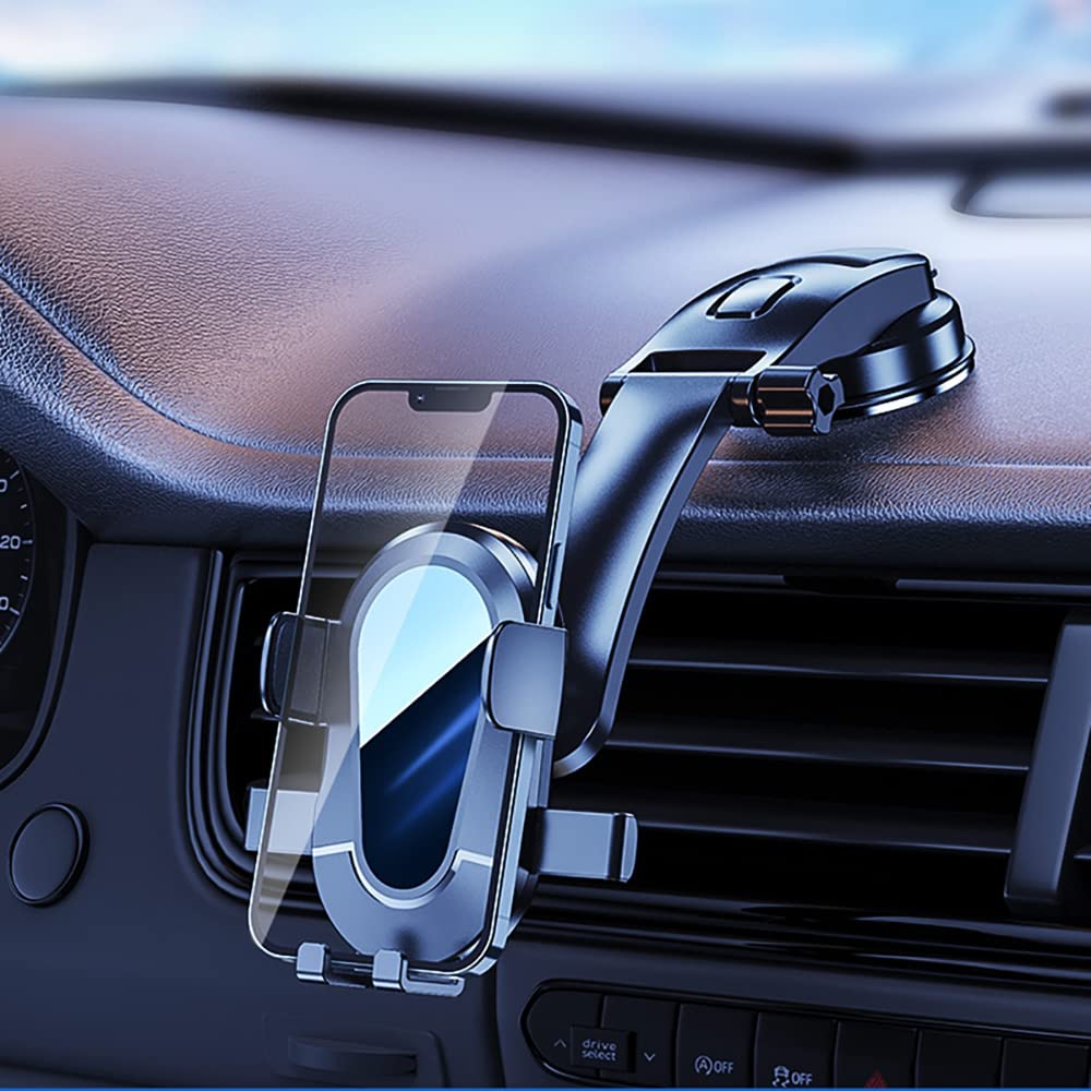 Mivtakiy Car Phone Mount - Universal Vent Clip Holder for iPhone 13 Pro Max, Samsung Galaxy, 4-7