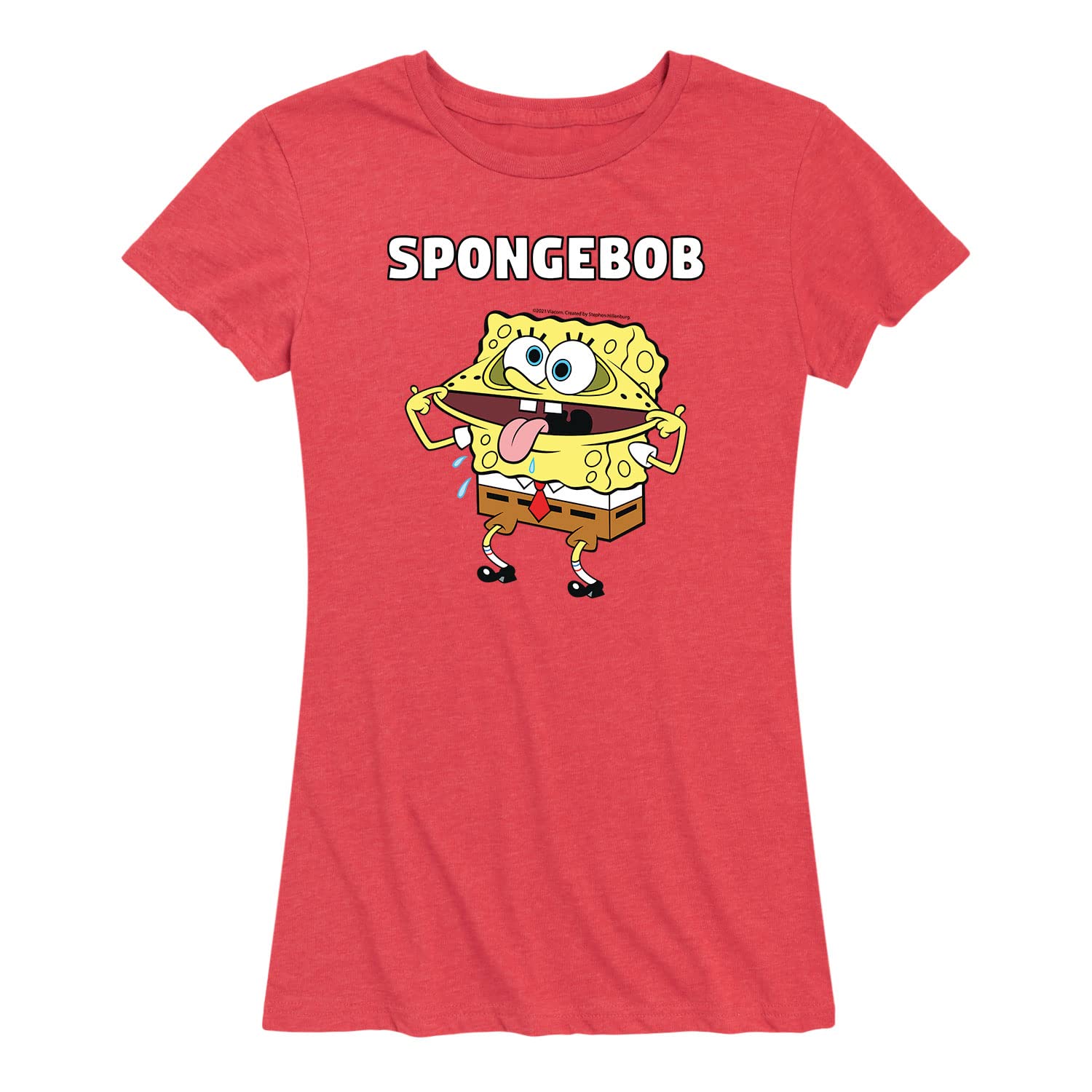 Spongebob Squarepants Women's Graphic T-Shirt - Short Sleeve Cartoon Tee for Casual Wear & Fun Outfits - Perfect for Everyday, Parties & Gifts