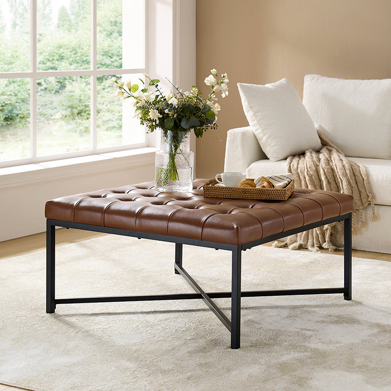 Modern Industrial Waterproof Coffee Table - Durable & Stylish for Living Room, Office, or Outdoor Use