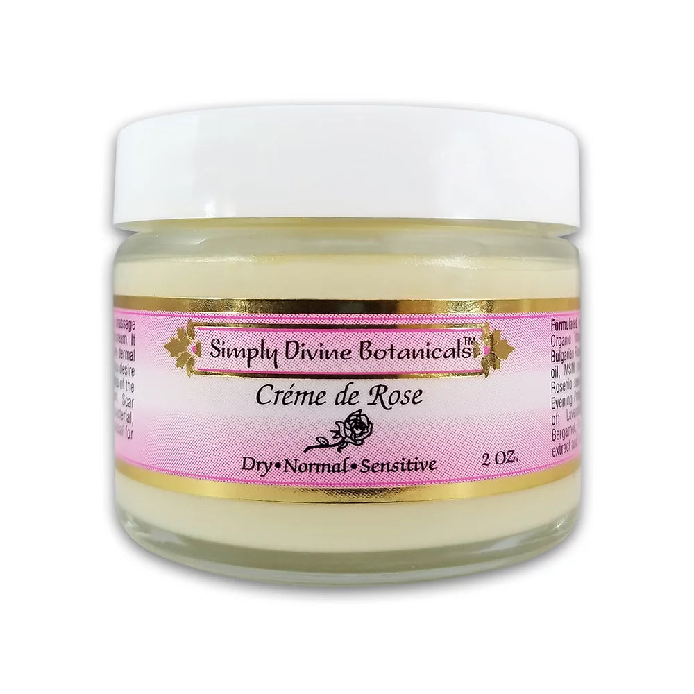 Creme de Rose Heavenly Facial Moisturizer - Hydrating Rose Cream for Dry Skin - Day & Night Face Moisturizer for Women - Perfect for Daily Skincare Routine & Anti-Aging Care