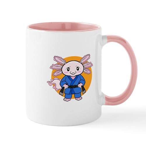 White/Pink Inside - Jiu Jitsu A Lotl Axolotl Jiu Jitsu Fighter Mugs