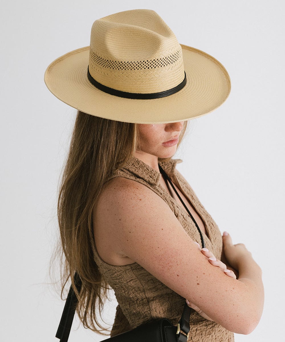 Saguaro Fedora Panama Straw Hat for Men & Women - Lightweight Summer Sun Hat for Beach, Travel, and Outdoor Activities