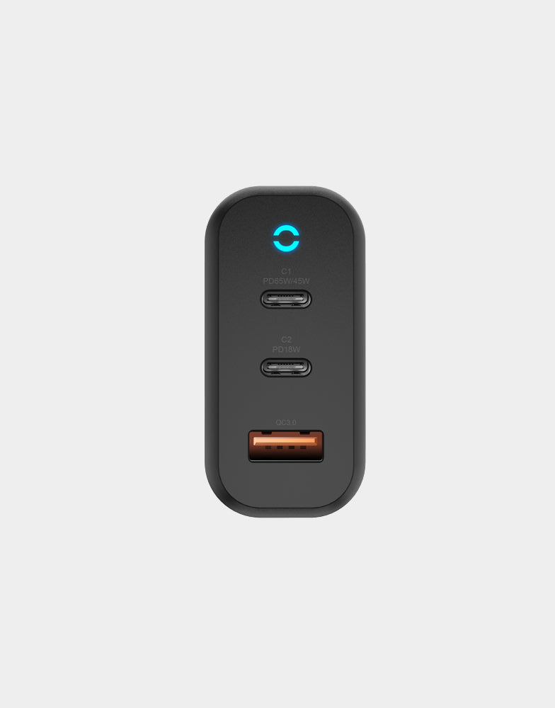 AmpCharge GaN65 Fast USB-C Wall Charger with Power Delivery - Compact & High-Speed Charging for iPhone, Samsung, iPad, Laptop - Perfect for Travel, Home & Office Use