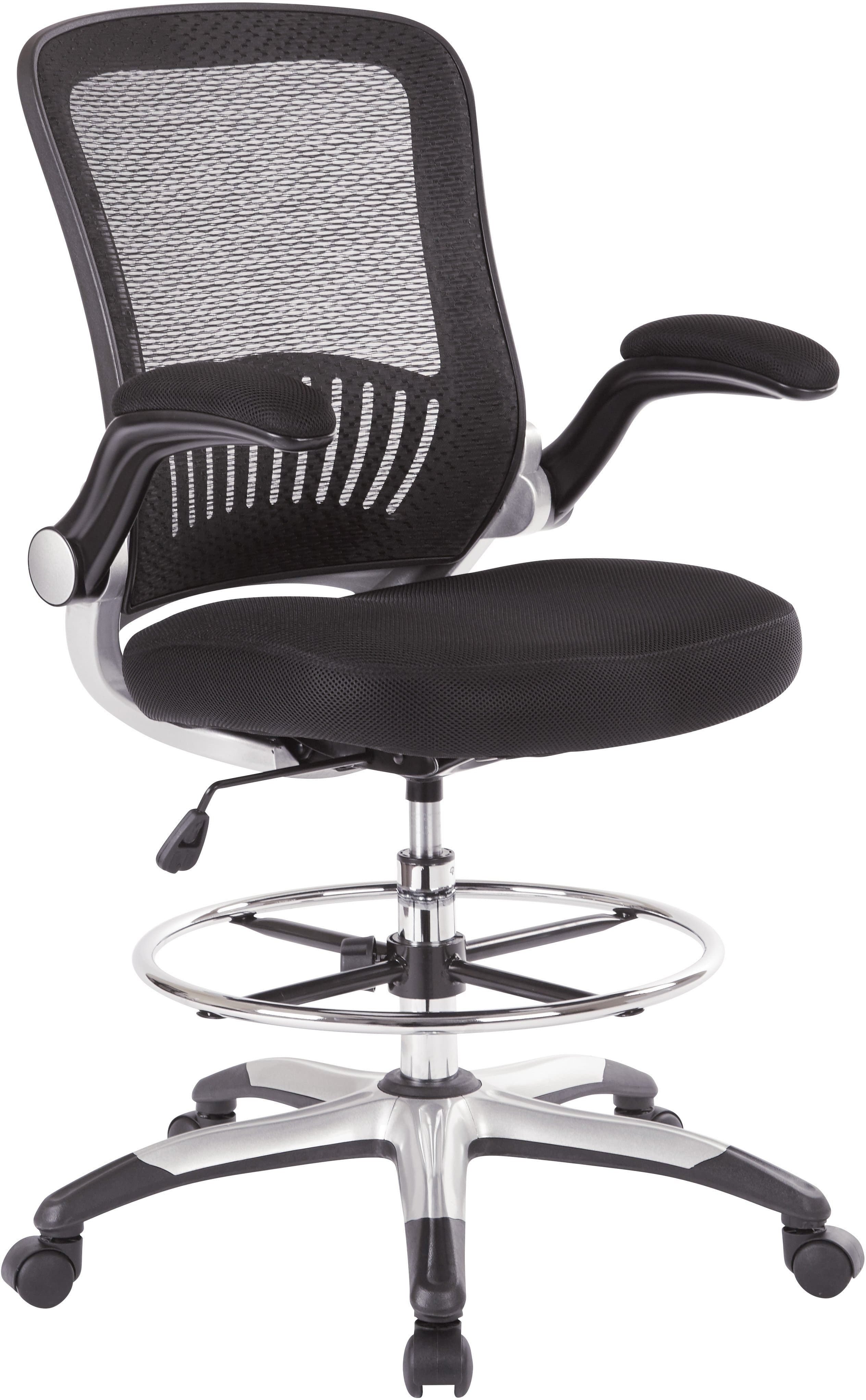 Office Star Work Smart™ Mesh Back Drafting Chair [DCY69006] - Ergonomic Adjustable Height Swivel Chair for Home Office, Studio & Drafting Table Use
