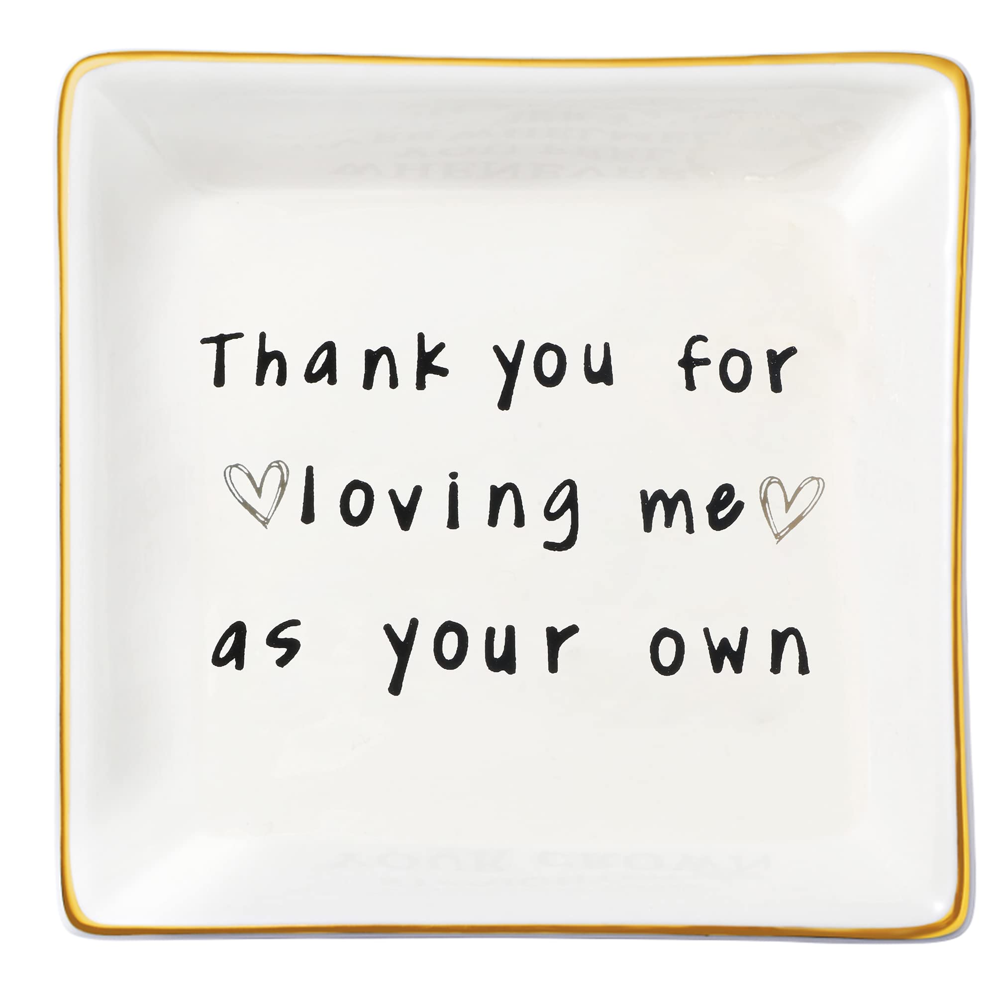 JoycuFF Ceramic Jewelry Ring Holder Trinket Dish Tray - Unique Gift for Women, Mom, Dad, Sisters & Best Friends - Perfect for Thanksgiving, Birthday, Mother's Day & Christmas - Great for Home Decor, Vanity Organizer & Jewelry Storage
