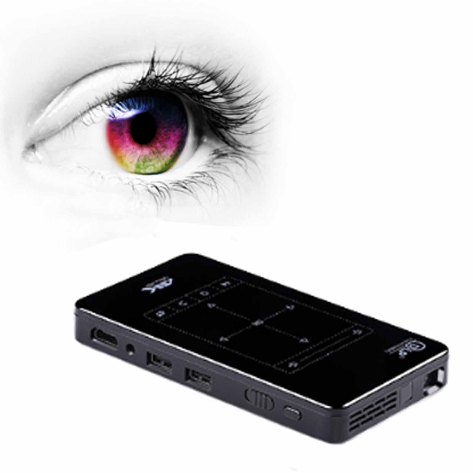 NVYAZJ Ultra Mini 4K HD Smart LED Pocket Projector - DLP Lens, Auto/Manual Keystone, 3D Support, Dual-Band WiFi (2.4G/5G) - Perfect for Home Theater, Office Presentations & Outdoor Movie Nights