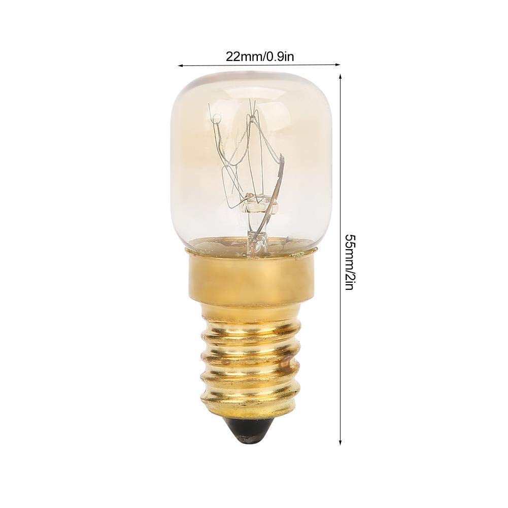 10Pcs 15W E14 Brass Microwave Oven Light Bulbs - 300℃ High Temperature Resistant - Replacement Parts for Microwave, Oven, and Small Appliances - Perfect for Home Kitchen and Commercial Use