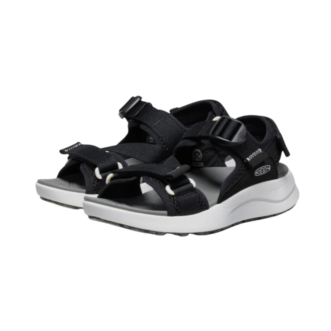 Women's Elle Sport Backstrap Sandals - Black/Steel Grey (Regular Width) | Comfortable Athletic Shoes for Running, Gym & Casual Wear