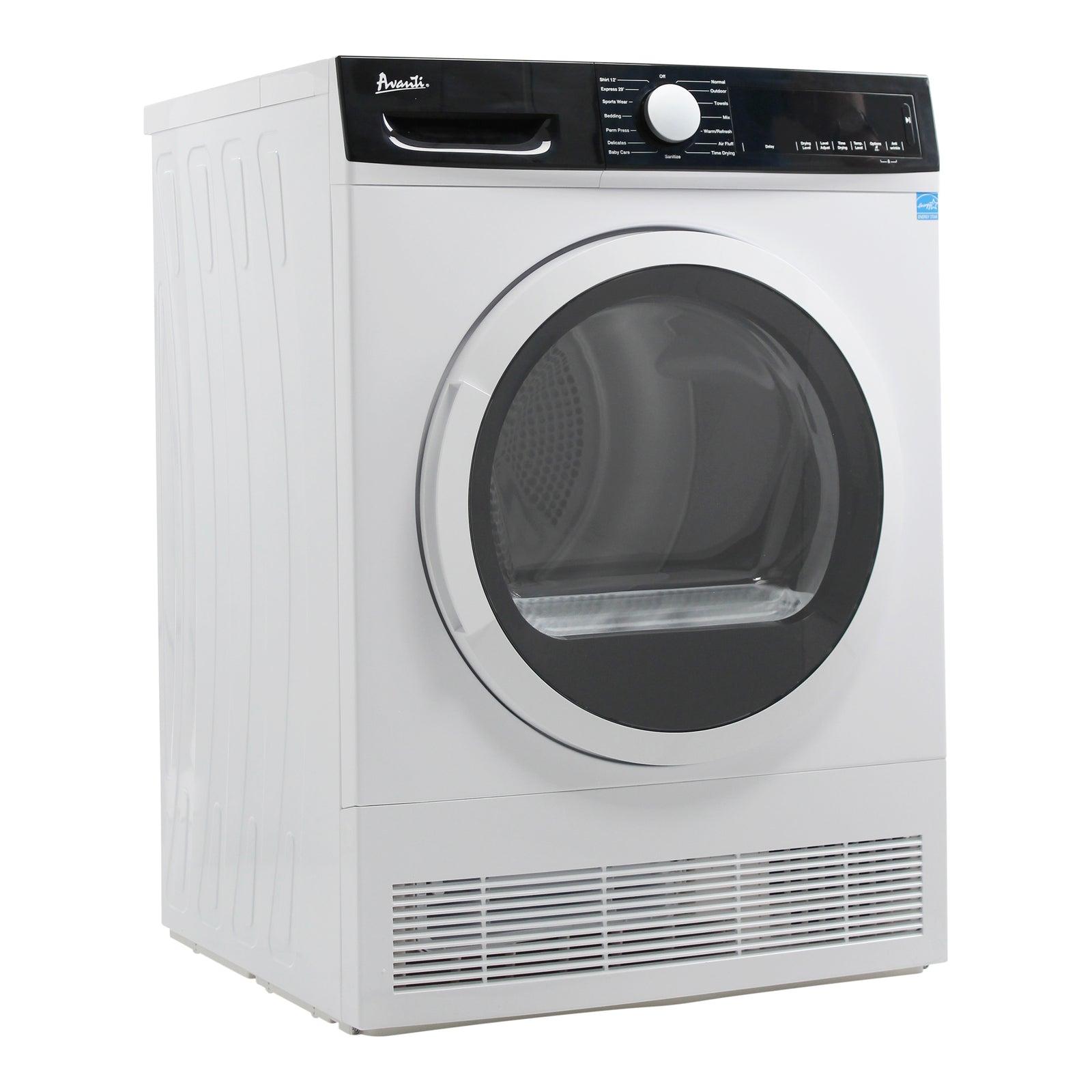 Avanti FLD40V0W 4.0 Cu. Ft. Front Load Electric Dryer - Energy Efficient & Large Capacity for Home Laundry Needs | Perfect for Apartments, Small Families & Tight Spaces