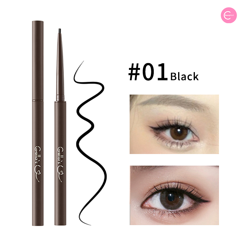 GELLA'S Ultra Fine Matte Eyeliner Pencil - Waterproof & Smudge Proof - Precise Winged Eyeliner for Professional Makeup - Perfect for Daily Use, Parties and Special Occasions