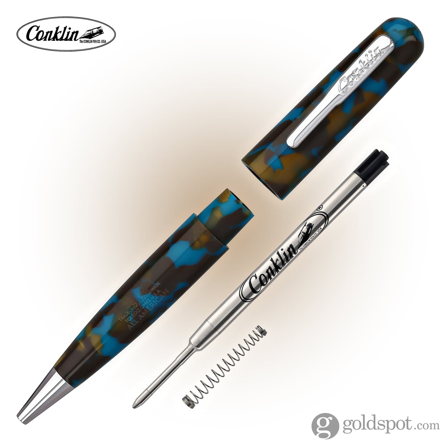 Conklin All American Ballpoint Pen - Southwest Turquoise Color - Premium Writing Instrument for Office, School & Gift Giving